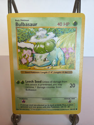 Pokemon : 1999 Base Set : Shadowless Bulbasaur Basic (Not 1st!)