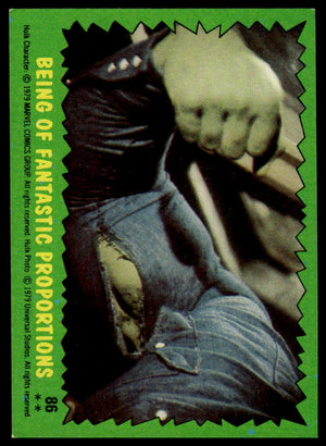 1979 Topps The Incredible Hulk #86 Being of Fantastic Proportions