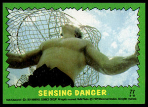 1979 Topps The Incredible Hulk #77 Sensing Danger
