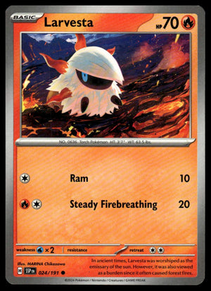 Pokemon: SV08: Surging Sparks #024/191 Larvesta