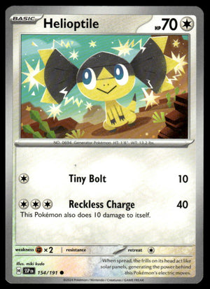 Pokemon: SV08: Surging Sparks #154/191 Helioptile