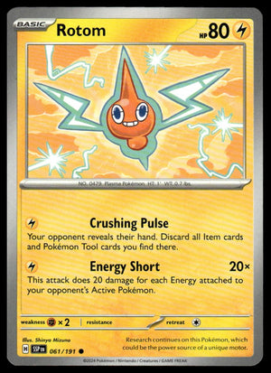 Pokemon: SV08: Surging Sparks #061/191 Rotom