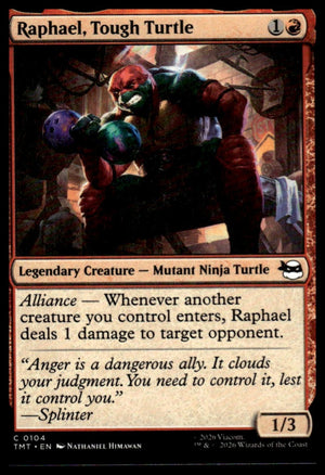 Magic The Gathering: Teenage Mutant Ninja Turtles #104 Raphael, Tough Turtle