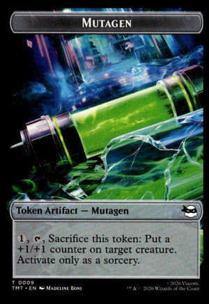 Magic The Gathering: Teenage Mutant Ninja Turtles #10 // 9 Robot // Mutagen Double-Sided Token