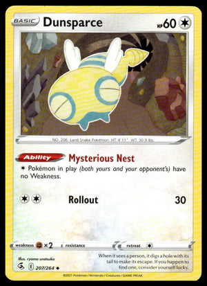 Pokemon SWSH08: Fusion Strike #207/264 Dunsparce
