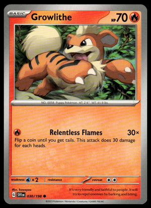 Pokemon SV01: Scarlet & Violet Base Set #030/198 Growlithe
