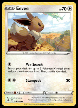 Pokemon SWSH07: Evolving Skies #125/203 Eevee