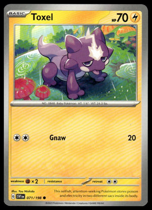 Pokemon SV01: Scarlet & Violet Base Set #071/198 Toxel