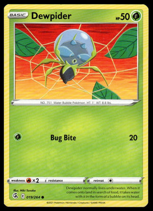 Pokemon SWSH08: Fusion Strike #019/264 Dewpider