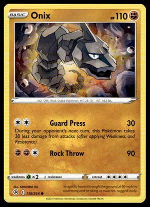 Pokemon SWSH08: Fusion Strike #138/264 Onix