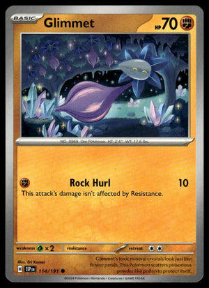 Pokemon SV08: Surging Sparks #114/191 Glimmet