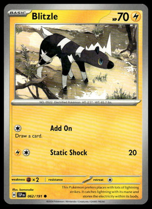 Pokemon SV08: Surging Sparks #062/191 Blitzle