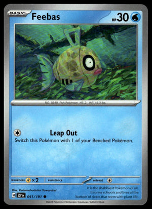 Pokemon : #041/191 SV08: Surging Sparks Feebas Common