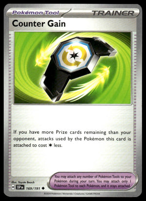 Pokemon : #169/191 Prize Pack Series Cards Counter Gain Uncommon