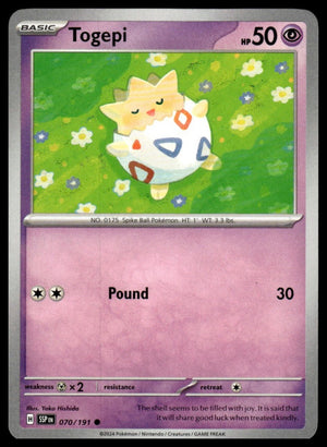 Pokemon : #070/191 SV08: Surging Sparks Togepi Common