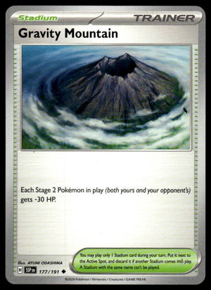 Pokemon : #177/191 Prize Pack Series Cards Gravity Mountain Uncommon, Holo