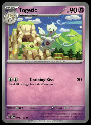 Pokemon : #071/191 SV08: Surging Sparks Togetic Common