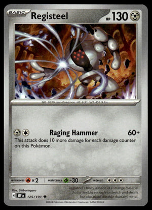 Pokemon : #125/191 SV08: Surging Sparks Registeel Uncommon