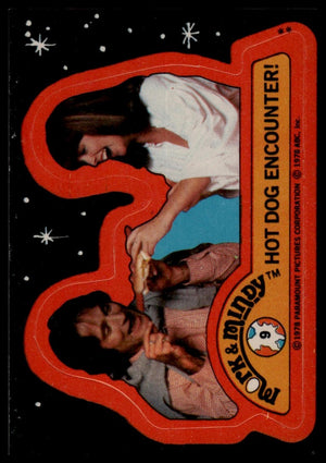 1978 Topps Mork & Mindy #9 Hot Dog Encounter! Stickers