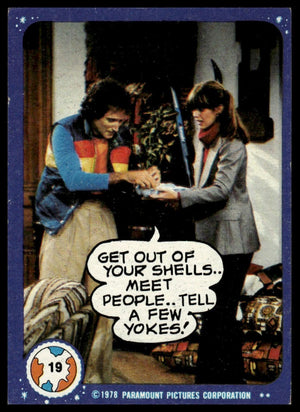 1978 Topps Mork & Mindy #19 Get out of your shells.. Meet people..