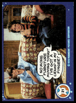 1978 Topps Mork & Mindy #21 No more furniture moving today! I've got a cramp
