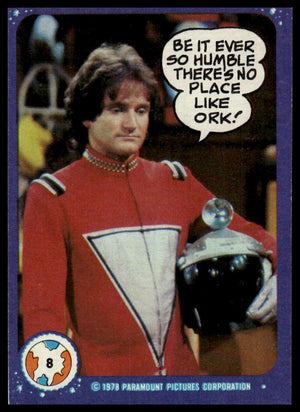 1978 Topps Mork & Mindy #8 Be it ever so humble there's no place like Ork!
