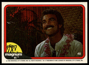 1983 Donruss Magnum P.I. #48 (Magnum with lei)