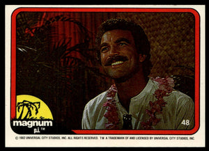 1983 Donruss Magnum P.I. #48 (Magnum with lei)