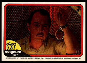 1983 Donruss Magnum P.I. #11 "Well, Magnum, to be perfectly honest with you...