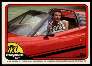 1983 Donruss Magnum P.I. #25 (in driver's seat)