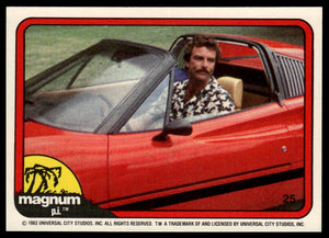 1983 Donruss Magnum P.I. #25 (in driver's seat)