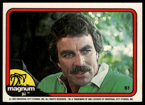 1983 Donruss Magnum P.I. #61 (green shirt with white collar)