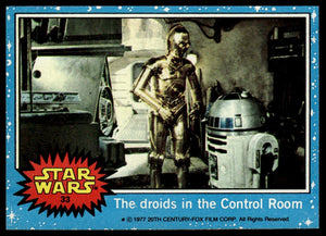 The droids in the Control Room 1977 Topps Star Wars #33 Topps nonsport