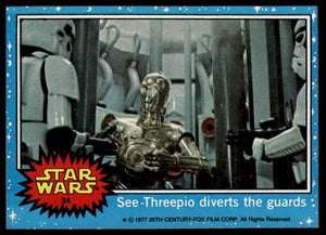 See-Threepio diverts the guards 1977 Topps Star Wars #34 Topps nonsport