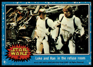 Luke and Han in the refuse room 1977 Topps Star Wars #38 Topps nonsport