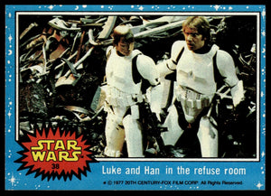 Luke and Han in the refuse room 1977 Topps Star Wars #38b nonsport