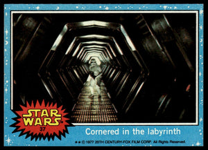 Cornered in the labyrinth 1977 Topps Star Wars #37 Topps nonsport