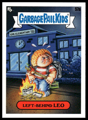 2020 Topps Garbage Pail Kids: Late to School #57a Left-Behind Leo Bruised Black