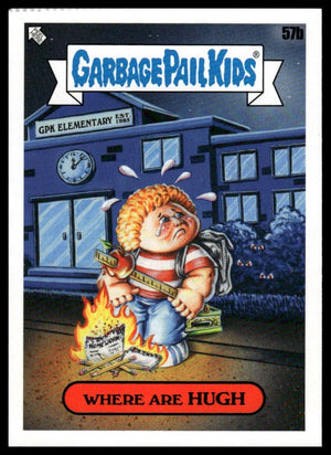 2020 Topps Garbage Pail Kids: Late to School #57b Where Are Hugh Bruised Black