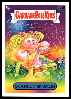 2020 Topps Garbage Pail Kids: Late to School #35a Glittery Glinda Phlegm Yellow