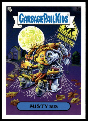 2020 Topps Garbage Pail Kids: Late to School #3a Misty Bus Booger Green