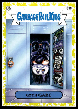 2020 Topps Garbage Pail Kids: Late to School #81b Goth Gabe Booger Green