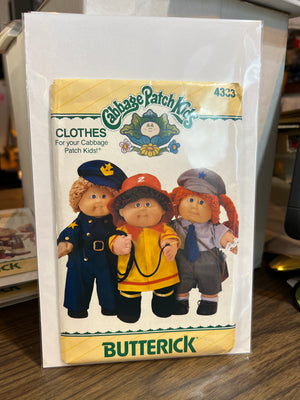 Cabbage Patch Kids : Butterick Clothes Pattern 4333 Cop / Fireman / Mailman