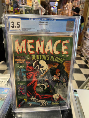 Menace #2 (Atlas Pre-Code Horror) Stan Lee Story CGC 3.5 1953