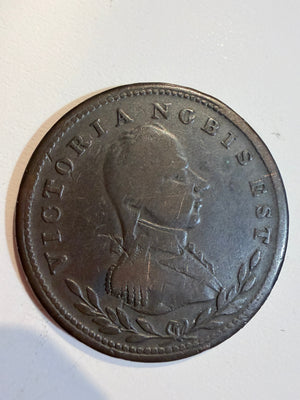 1811 Canadian / British Half Penny Token "Victoria Nobis Est"