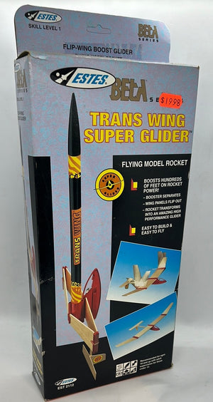 Estes Beta Series: Vintage Model Rocket Trans Wing Super Glider Mint in Sealed Box