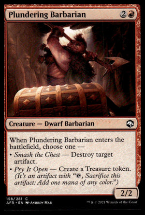 Plundering Barbarian Adventures in the Forgotten Realms #158 Common tcg