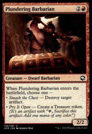 Plundering Barbarian Adventures in the Forgotten Realms #158 Common tcg