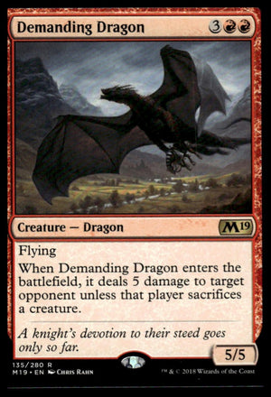 Demanding Dragon Core Set 2019 #135 Rare tcg (M19)