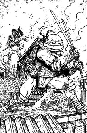 Teenage Mutant Ninja Turtles #21 (2026) Variant RI (10) (Eastman & Bishop B&W Full Art)